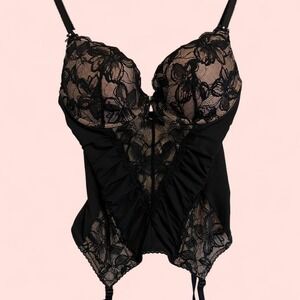 Black‎ lace corset top Victoria Secret 36B